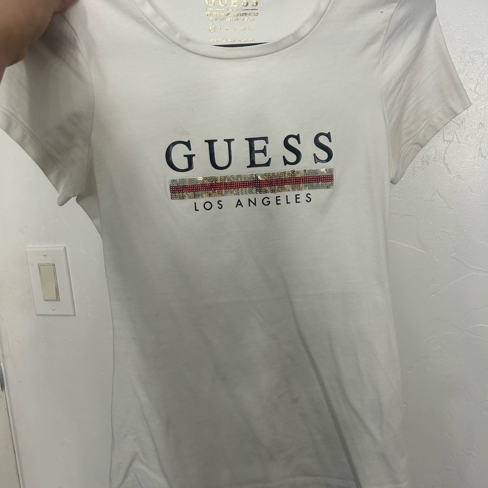 GUESS White Short Sleeve Tee